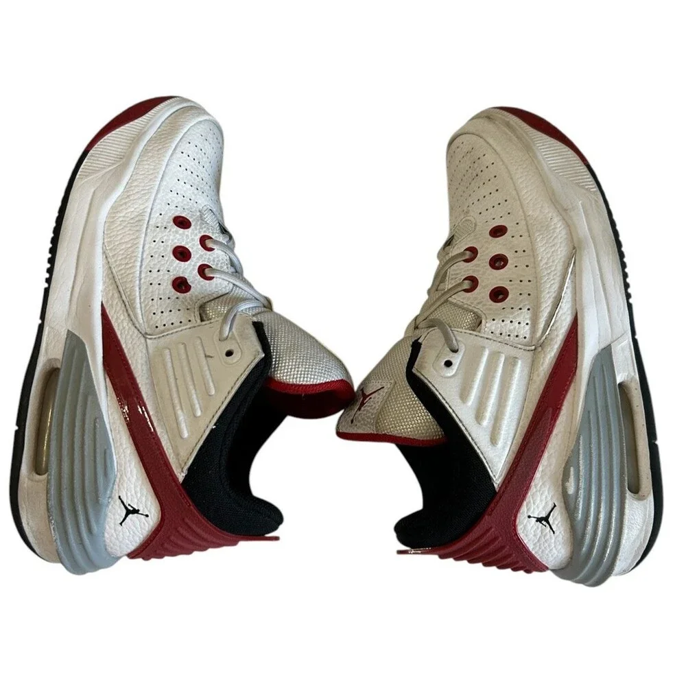 Nike GS Air Jordan Max Aura 5 Youth Boy White/Red/Gray DZ4352-101 Sneaker 6.5Y
